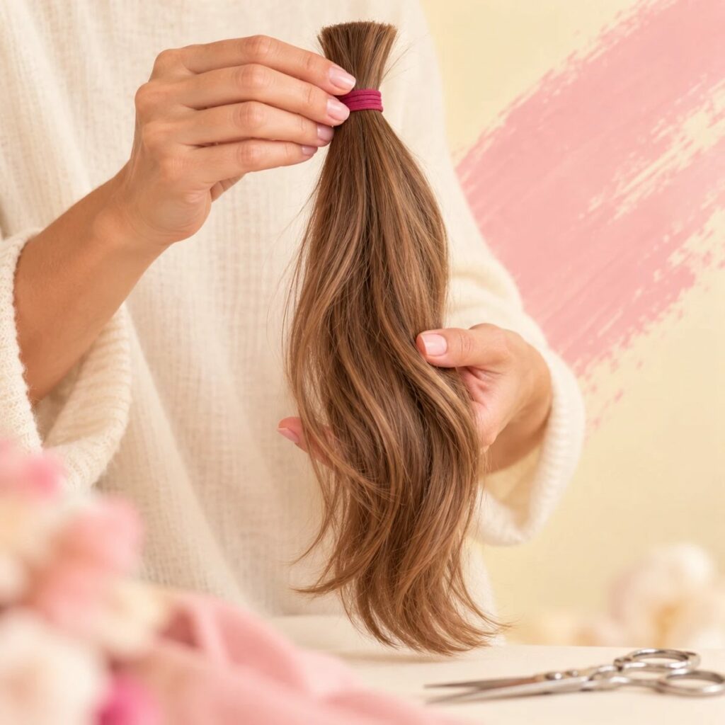 Coda di capelli naturali tagliata