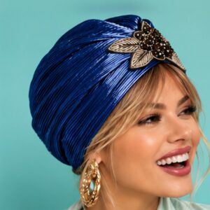 Turbante Gran Sera blu elettrico